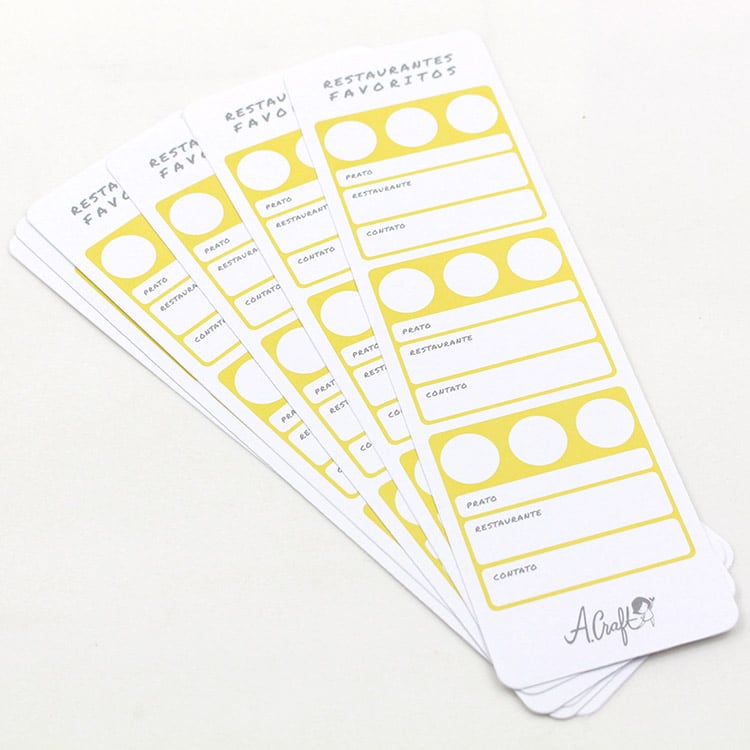 Planner A.Craft – Refil cartão restaurante - Bloco de refeições - Imagem 4