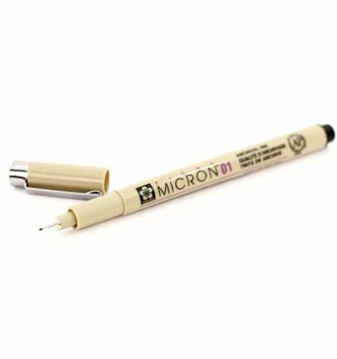 Caneta nanquim - Pigma Micron 0.1 - cor preta