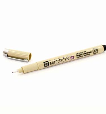 Caneta nanquim - Pigma Micron 0.3 - cor preta