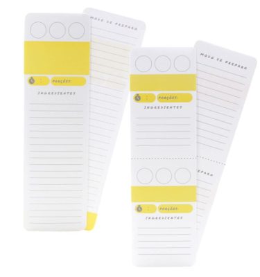 Planner A.Craft – Refil cartão para receitas - Bloco de refeições