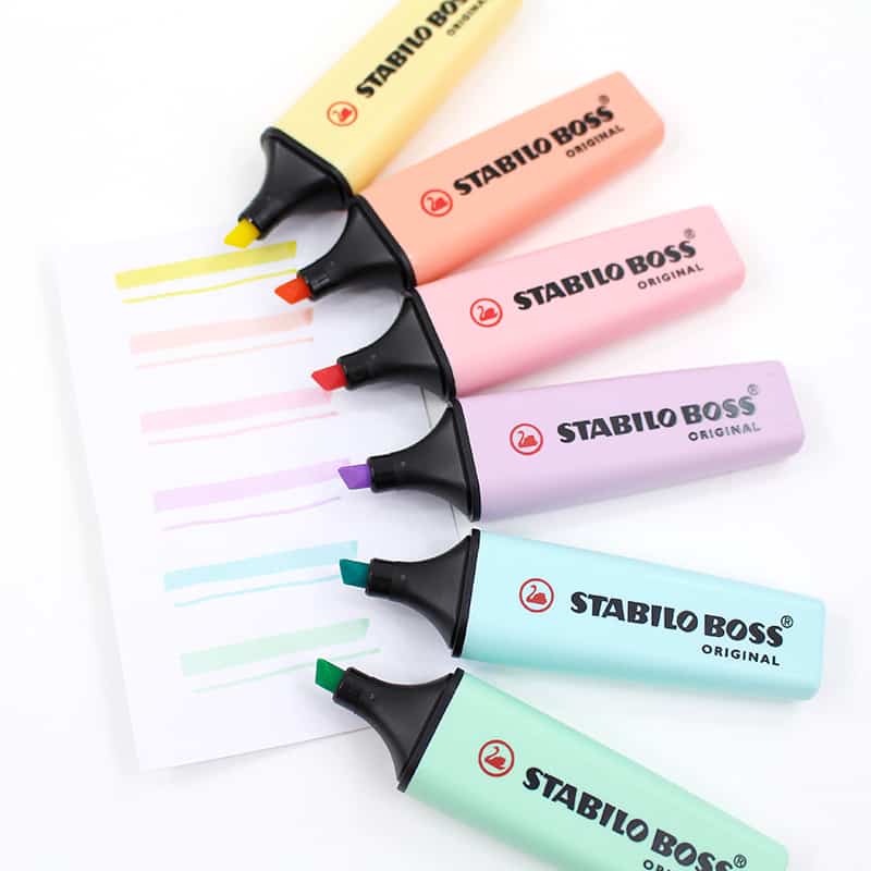 Caneta marca texto Stabilo Boss tom pastel - Pêssego - Imagem 4