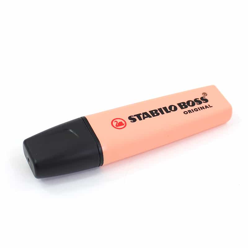 Caneta marca texto Stabilo Boss tom pastel - Pêssego - Imagem 3