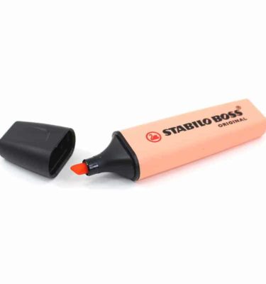 Caneta marca texto Stabilo Boss tom pastel - Pêssego