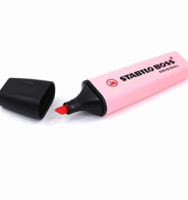 Caneta marca texto Stabilo Boss tom pastel - Rosa