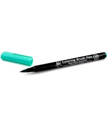 Caneta pincel - Koi Coloring Brush - Cor verde azulado claro