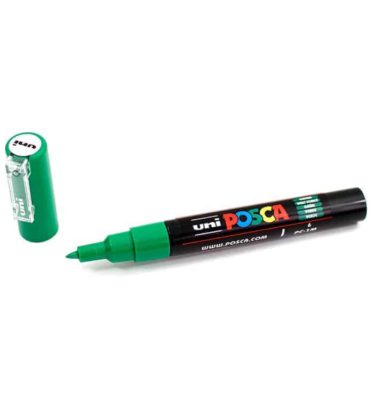 Marcador permanente – Posca – ponta PC-1M – Cor verde