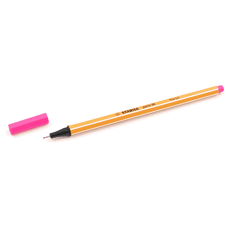 Caneta Stabilo - Ponta extrafina - Cor rosa