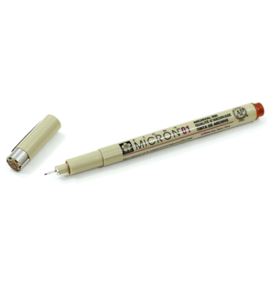 Caneta nanquim – Pigma Micron 0.1 – cor marrom