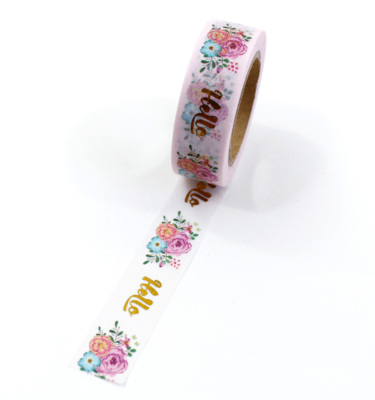 Washi tape – Hello + floral