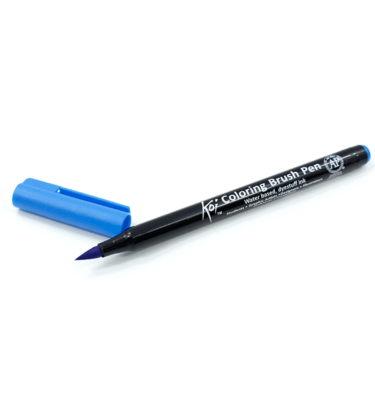 Caneta pincel – Koi Coloring Brush – Cor azul cerúleo