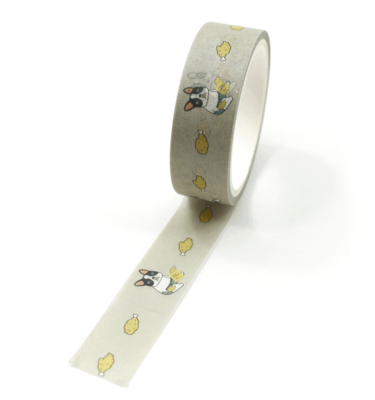 Washi tape – Celebrity Dog - Buldogue Francês e frango frito