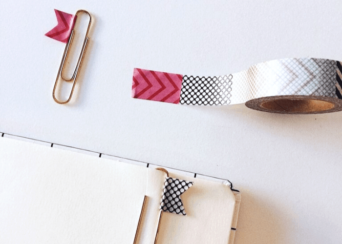 Como usar washi tapes de forma criativa marca páginas clips