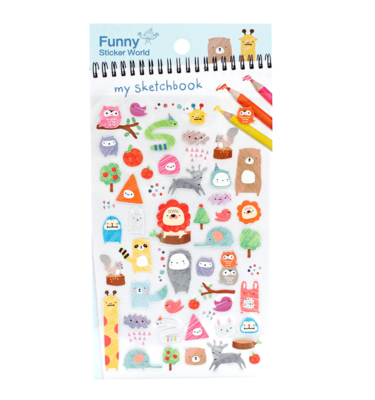 Adesivos - Funny My sketchbook - Animais