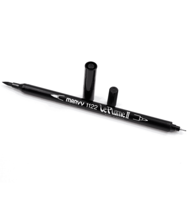 Caneta 2 pontas – Marvy Le Plume II – Cor preto