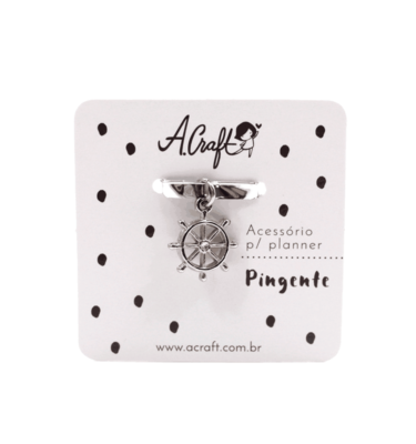 Acessório para planner A.Craft – Pingente prata - Leme
