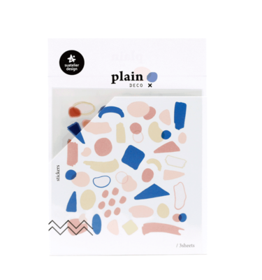 Kit com 3 cartelas de adesivos - Plain deco - Art
