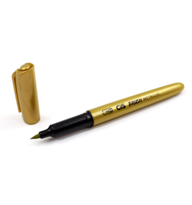 Caneta pincel - Cis Brush Metallic - Dourado