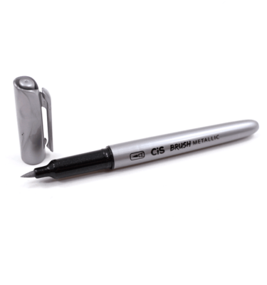 Caneta pincel - Cis Brush Metallic - Prata