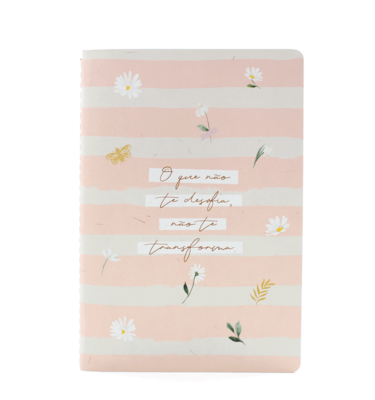 Planner A.Craft – Agenda permanente – Coleção Fleur - Kraft listrado