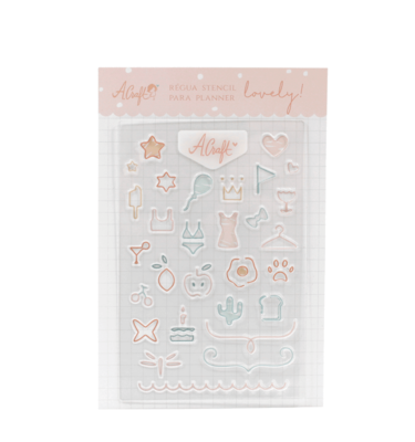 Planner A.Craft – Régua stencil para planner - Lovely
