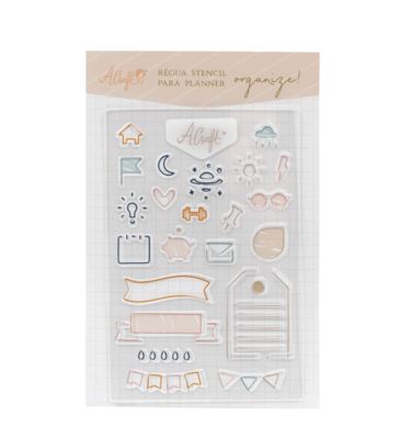 Planner A.Craft – Régua stencil para planner - Organize