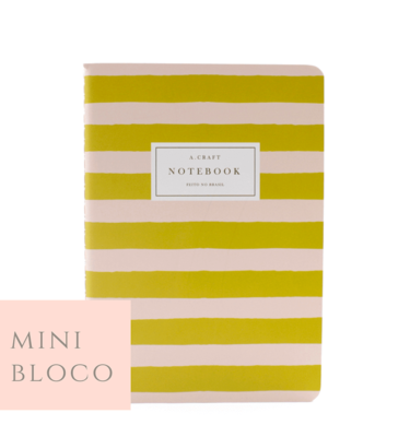 Planner A.Craft – Mini caderno Pêssego listrado