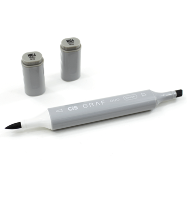 Caneta 2 pontas – Cis Graf Duo brush - cor warm grey