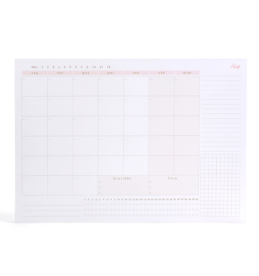 Bloco de notas - Planner mensal de mesa - Coleção Délicatesse