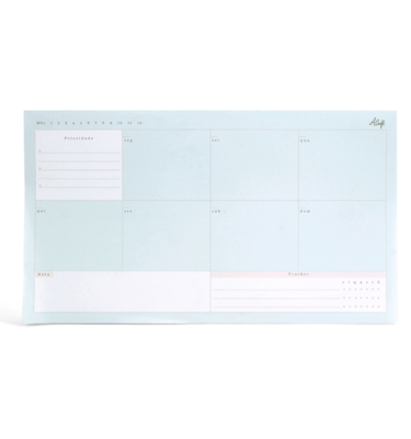 Bloco de notas - Planner semanal de mesa - Coleção Délicatesse