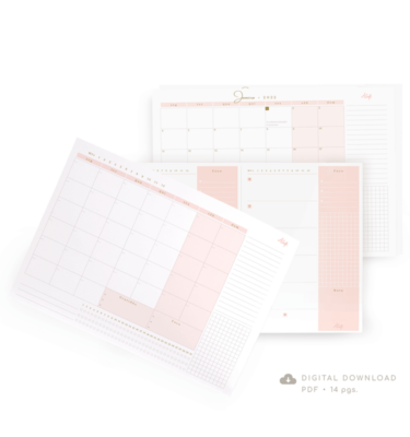 Printables A.Craft - Planner semanal e mensal - Coleção Délicatesse - Arquivo digital