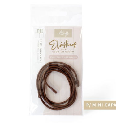 Planner A.Craft - Elásticos para mini capa de couro - Chocolate