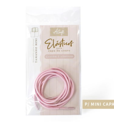 Planner A.Craft - Elásticos para mini capa de couro - Rosa bebê