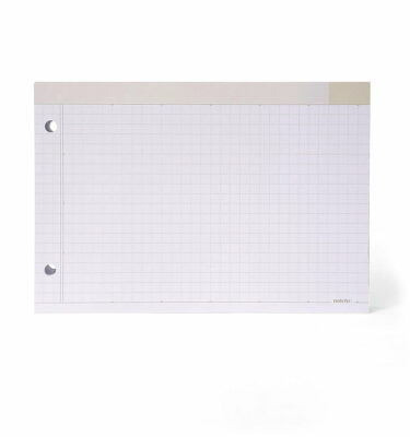 Fichas de estudo quadriculadas Notchi (50 folhas 180g/m²)