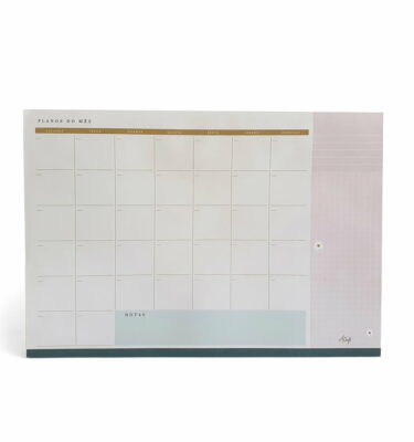 Bloco de notas - Planner mensal de mesa - Coleção Fresh Morning