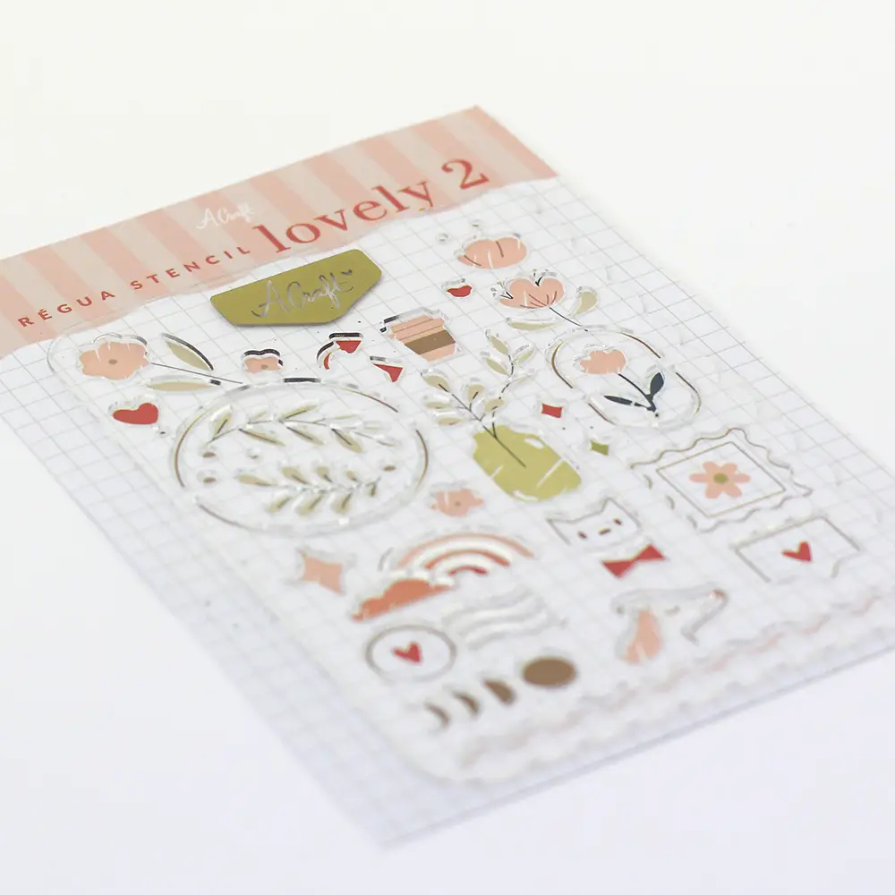 Planner A.Craft – Régua stencil para planner - Lovely 2 - Imagem 3