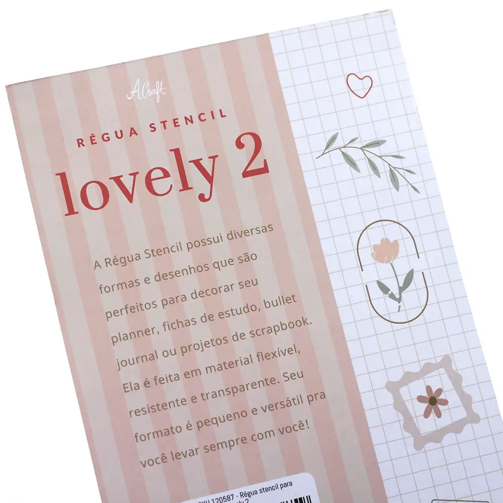 Planner A.Craft – Régua stencil para planner - Lovely 2 - Imagem 4