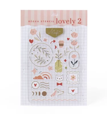 Planner A.Craft – Régua stencil para planner - Lovely 2