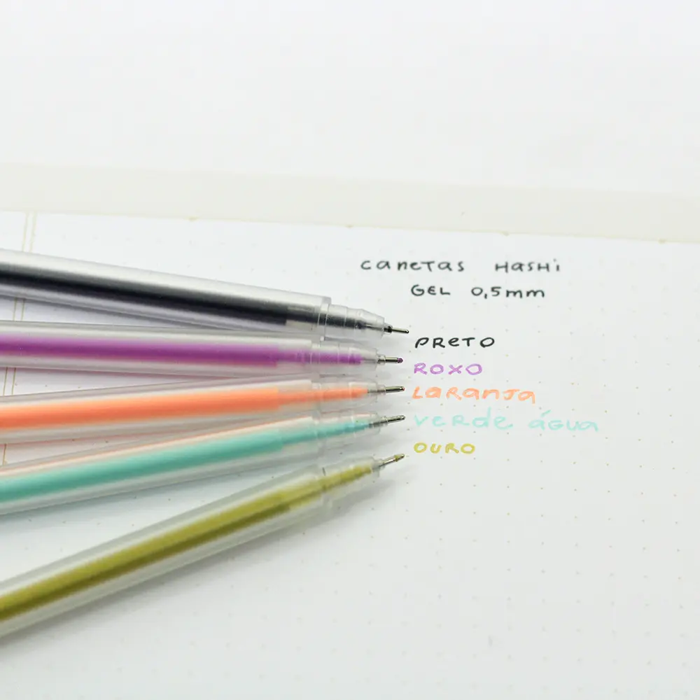 Caneta gel - Hashi Newpen – Laranja 0.5mm - Imagem 2