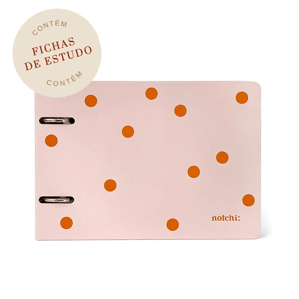 Fichário Orange soda Notchi - fichas de estudo