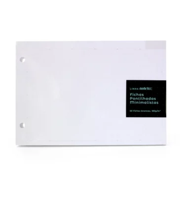 Fichas minimalistas pontilhadas Notchi (50 folhas 180g/m²)