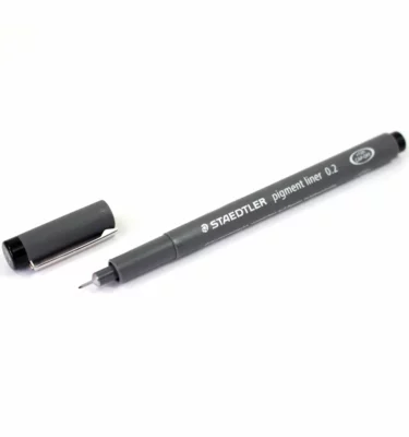 Caneta fineliner - Staedtler Pigment Liner – Preto 0.2