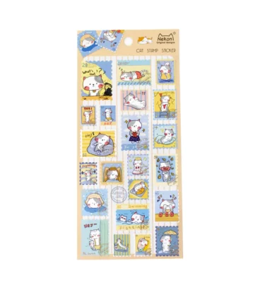 Adesivo - Cat Stamp Sticker Pêssego