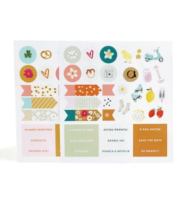 Kit 4 cartelas de adesivos – Moments