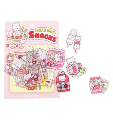 Kit com 40 adesivos - Time for snacks