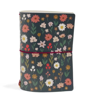 Planner A.Craft – Capa Azul Marinho Wildflowers (para 4 blocos)