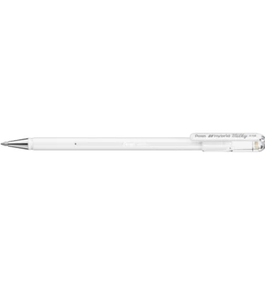 Caneta gel - Hybrid Milky Pentel - Branco 0.8MM