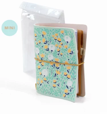 Mini planner completo permanente Mint Jardim Silvestre (para 6 meses)