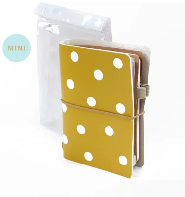Mini planner completo permanente Mustard Dots (para 1 ano)