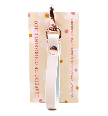 Chaveiro de couro sintético – Pink Plum