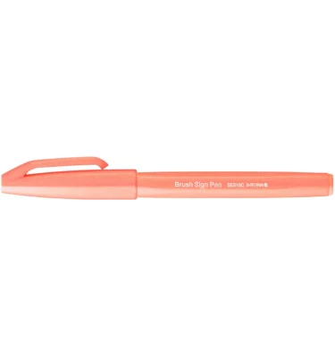 Caneta Brush - Sign Pen Pentel - Laranja Coral